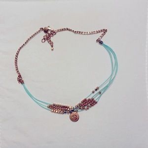 BCBG Necklace - Rose Gold & Tiffany Blue